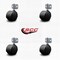 Service Caster 2'' Nylon Twin Wheel Casters with Side Mounting Bracket , 4PK SCC-GR02S50-NYS-716-4-CB180-4 - alternate 3
